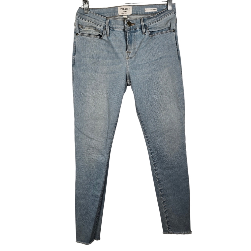 Frame 5 Pocket Denim Le Skinny De Jean Crop Jeans In Light Wash Size 28